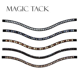 Inlay 2010 Magic Tack Incurvé une rangée de cristaux Incurvé une rangée de cristaux brown pearl
